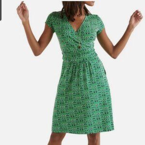 NWT Boden Women's SZ 4L Lola Sunglasses Print Short Sleeve Jersey Shirt Dress